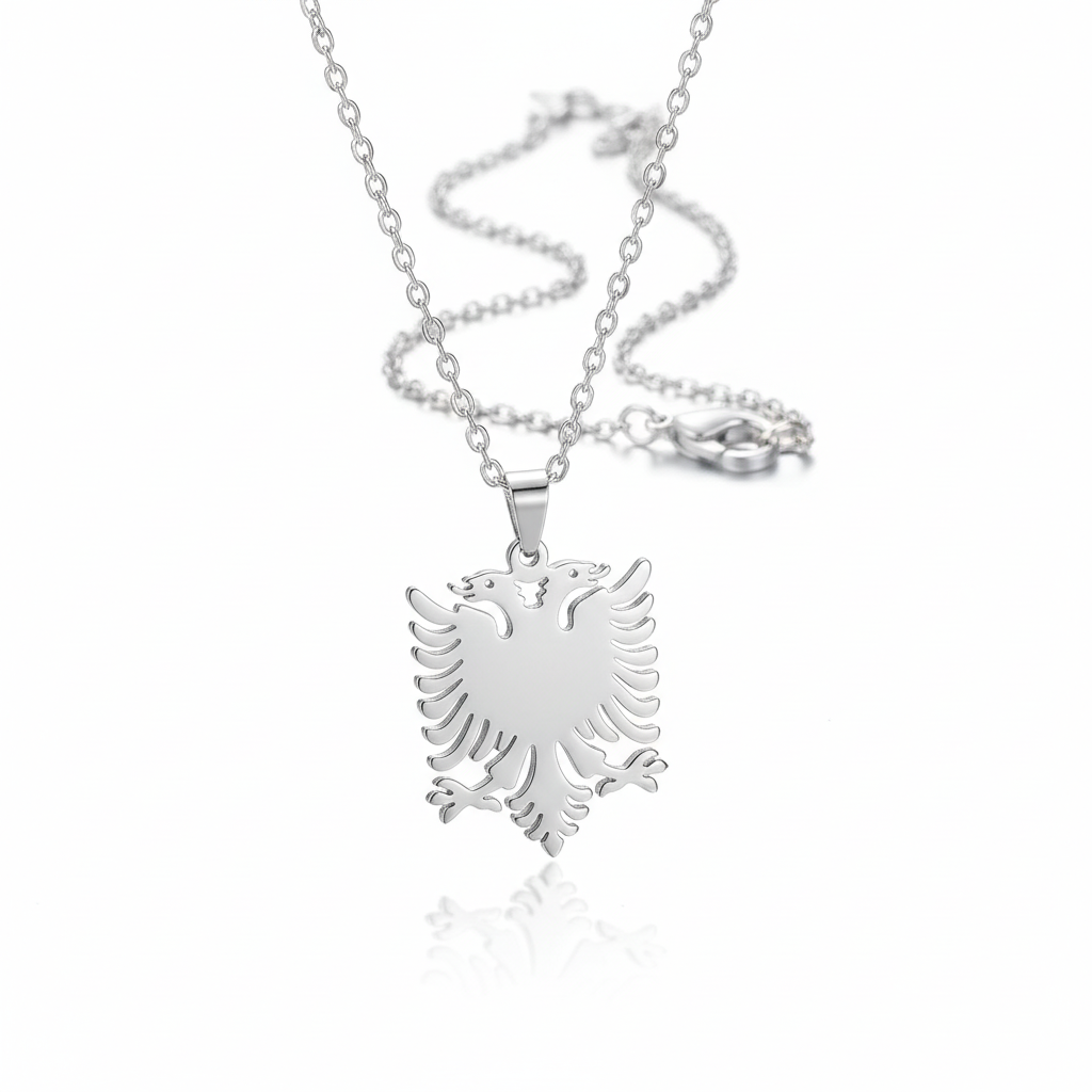Albanien Adler Halskette in Silber für Damen und Herren